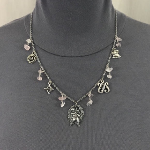 "Eros: God of Love" Cupid Greek Roman Mythology Handmade Necklace, Bow & Arrow - Picture 7 of 16